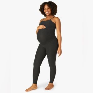 Beyond Yoga Spacedye Uplevel Maternity Jumpsuit sz L darkest night